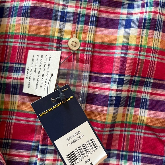 NWT Polo Ralph Lauren Classic Fit Plaid Oxford Shirt. Size M. - Picture 4 of 4